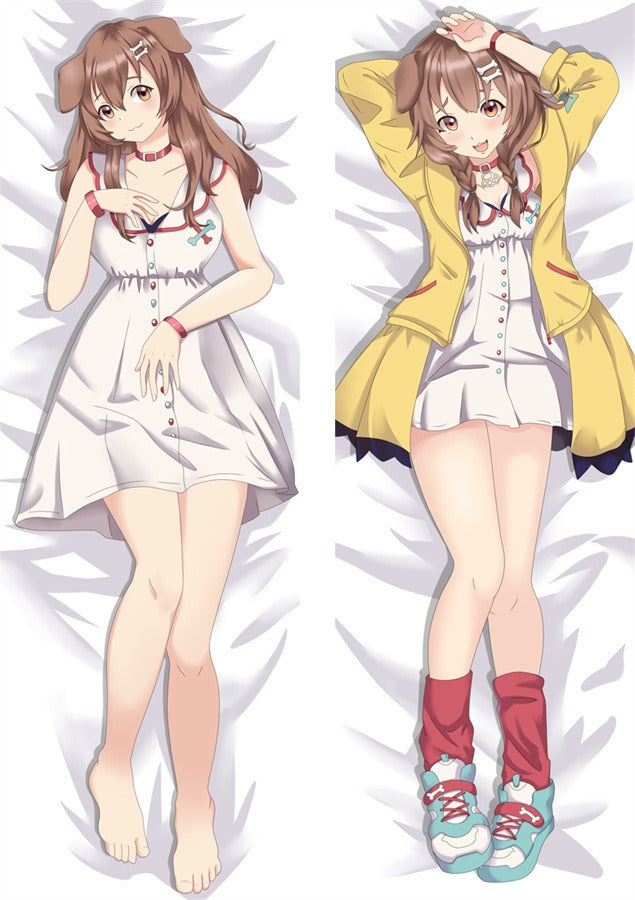 Inugami Korone Vit Klänning Dakimakura