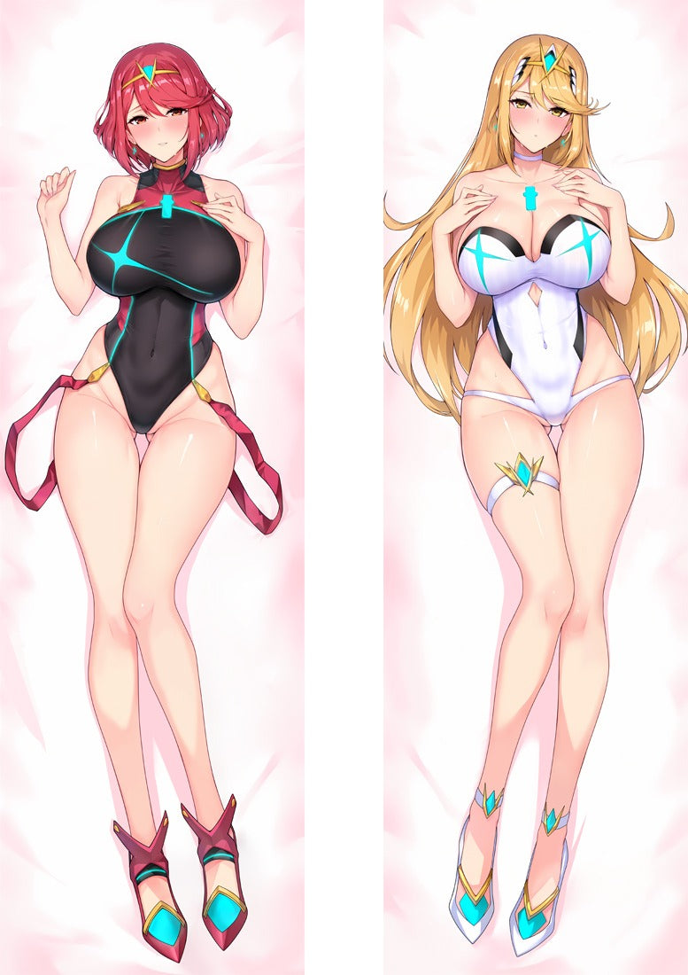 Pyra och Mythra Baddräkt Duo Dakimakura