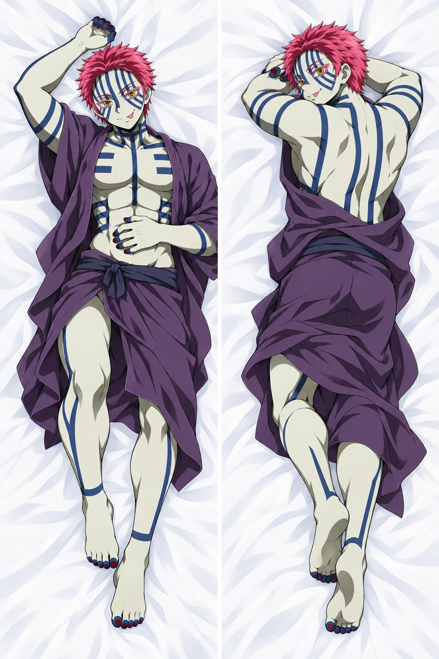 Akaza Purple Yukata Body Pillow
