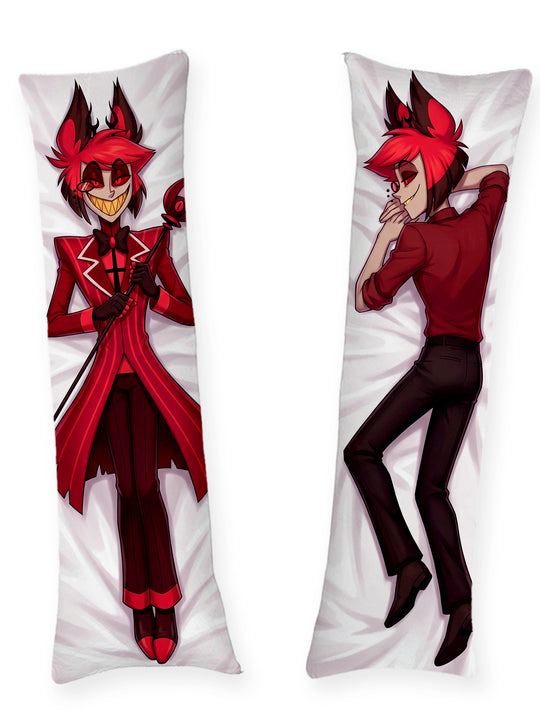 Alastor Röd Kritstrecksrandig Kostym Dakimakura