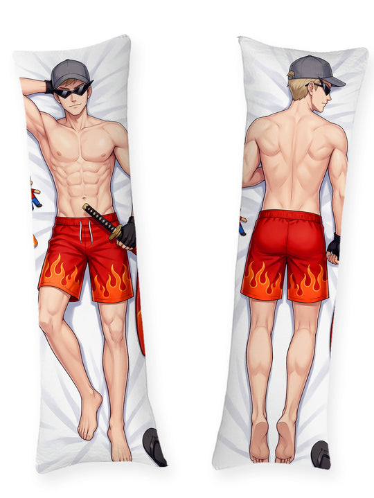 Bro Strider Badbyxor med Flammor Dakimakura