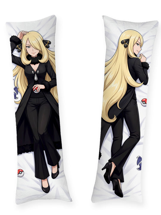 Cynthia Pokemon Champion Svart Kappa Dakimakura