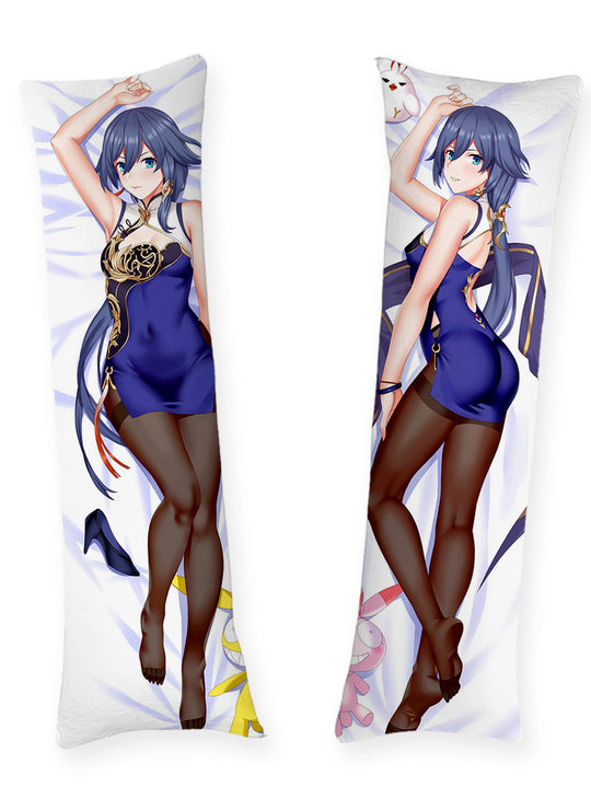Fu Hua Marinblå Qipao Dakimakura