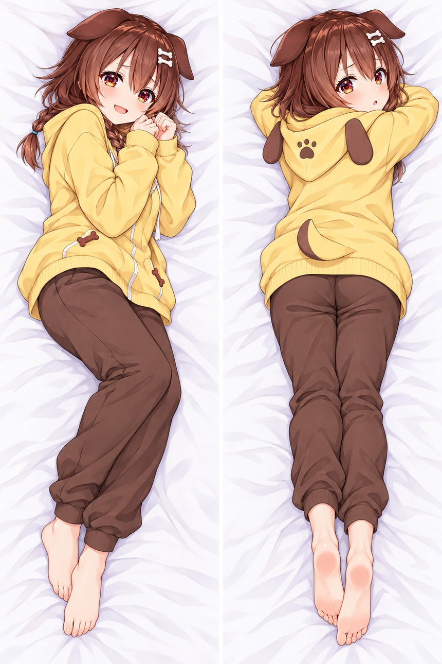 Inugami Korone Yellow Hoodie Body Pillow
