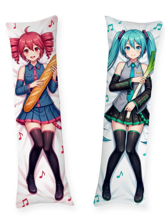 Kasane Teto och Hatsune Miku Dakimakura