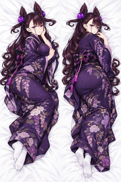 Murasaki Shikibu Blåregnskimono Dakimakura