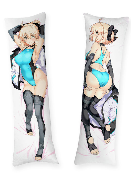 Okita Souji Blå Baddräkt Dakimakura
