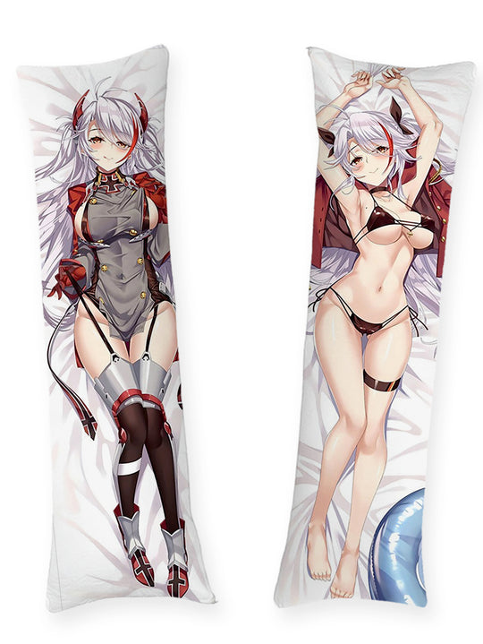 Prinz Eugen Grå Uniform och Svart Bikini Dakimakura