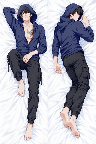 Zhang Qiling Marinblå Hoodie Dakimakura