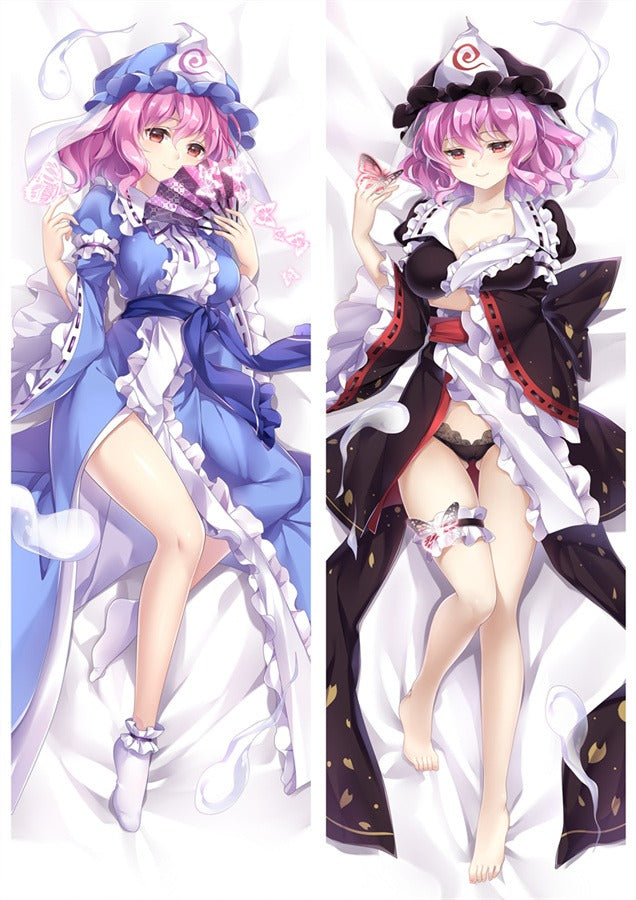 Yuyuko Saigyouji Blå Kimono Dakimakura