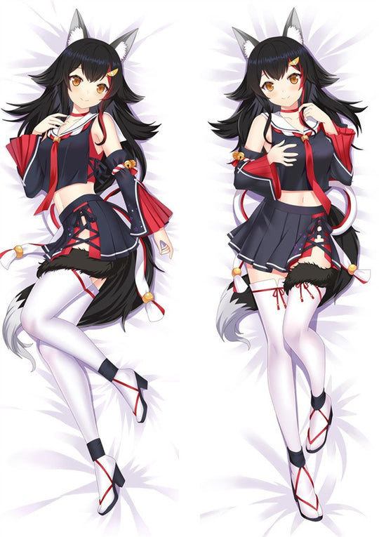 Ookami Mio Svart Vargoutfit Dakimakura