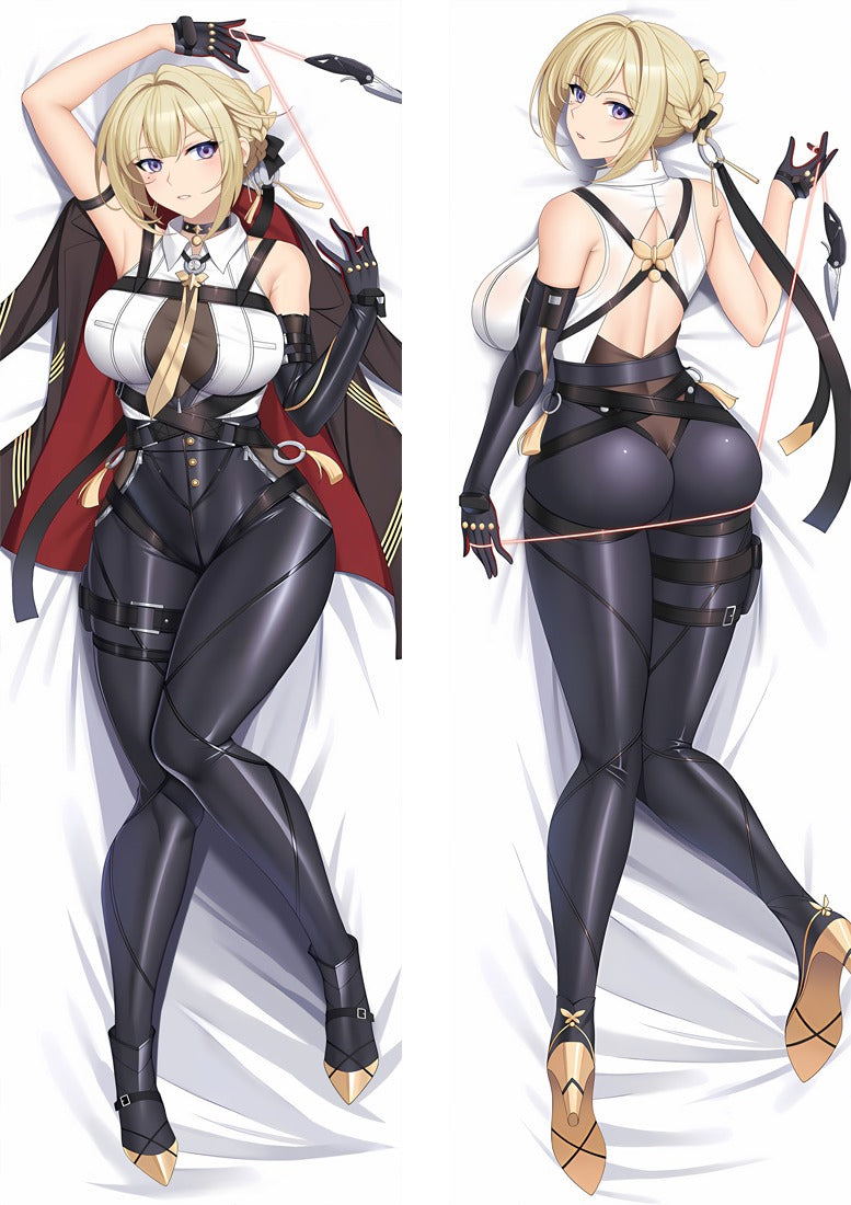 Evelyn Svart Latex med Piska Dakimakura
