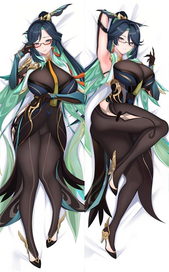 Xianyun Svart Body och Glasögon Dakimakura