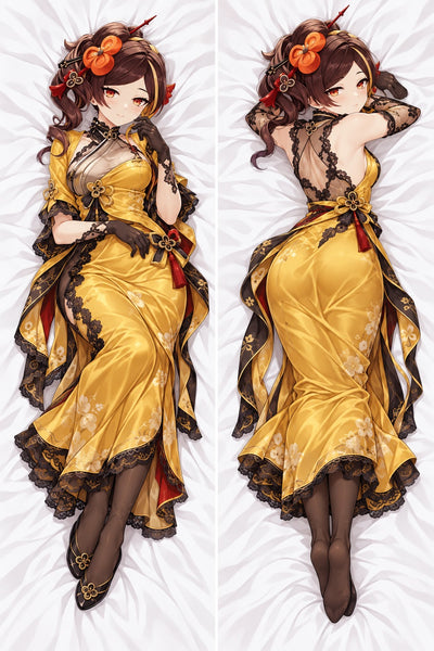 Chiori Gyllene Sidenklänning Dakimakura