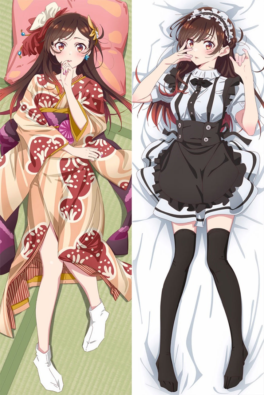 Chizuru Mizuhara Kimono och Hembiträde Dakimakura