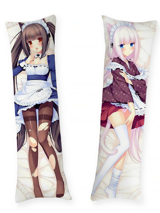 Nekopara Chocola och Vanilla Hembiträde Dakimakura