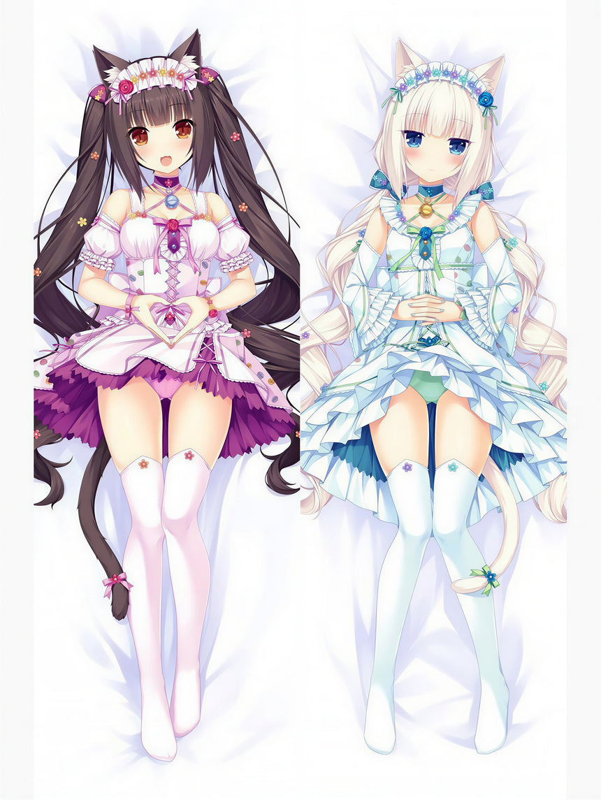 Vanilla och Chocola Brudklänning Dakimakura 2