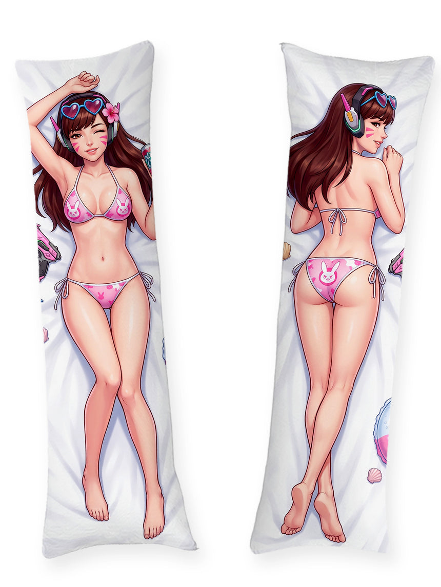 D.Va Rosa Bunny Bikini Dakimakura