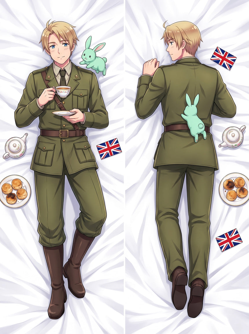 Hetalia England Uniform Te och Scones Dakimakura