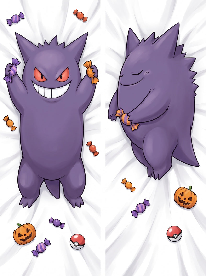 Gengar Pokemon Läskig Godisnatt Dakimakura