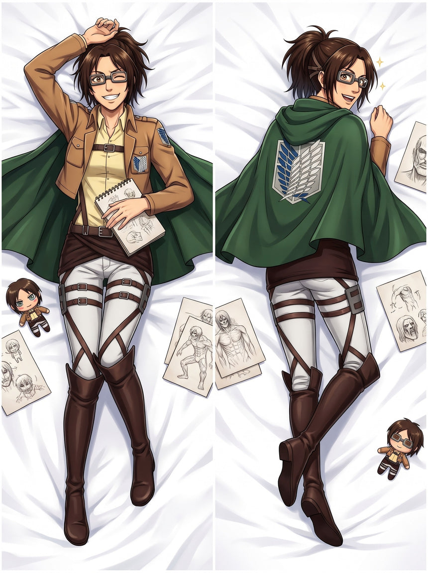 Hange Zoe Survey Corps Fältutrustning Dakimakura