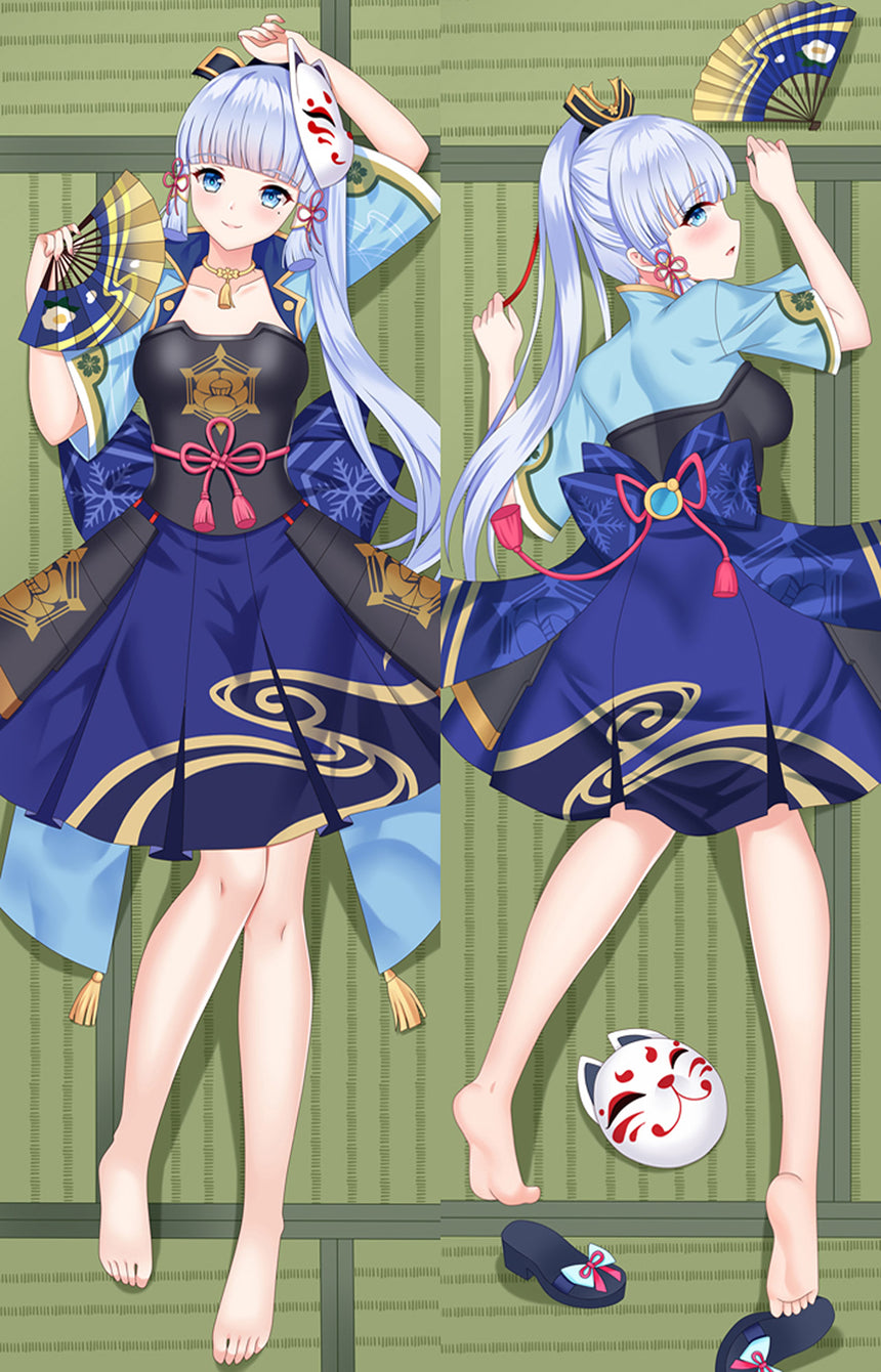Kamisato Ayaka Solfjäder och Rävmask Dakimakura