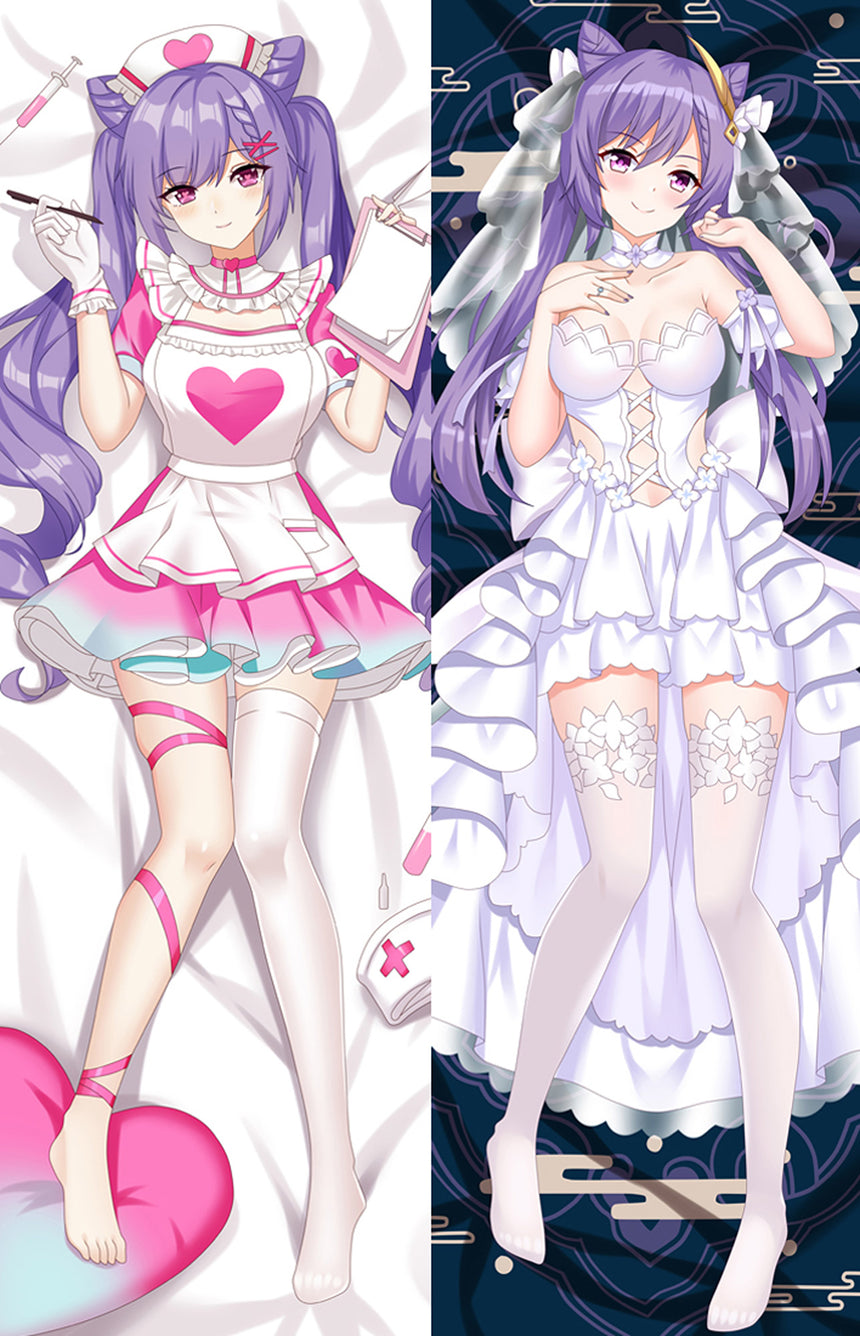 Keqing Sjuksköterska och Brud Dakimakura