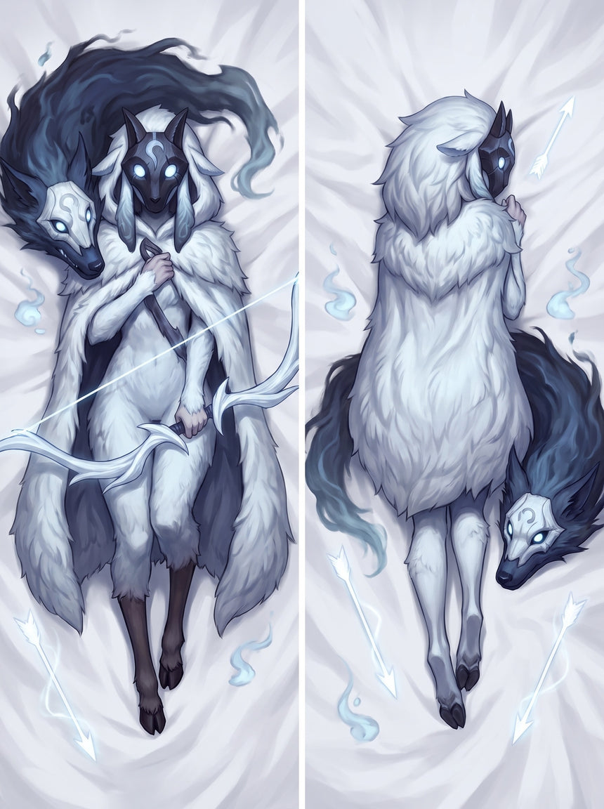 Kindred Lamb och Wolf Eviga Jägare Dakimakura