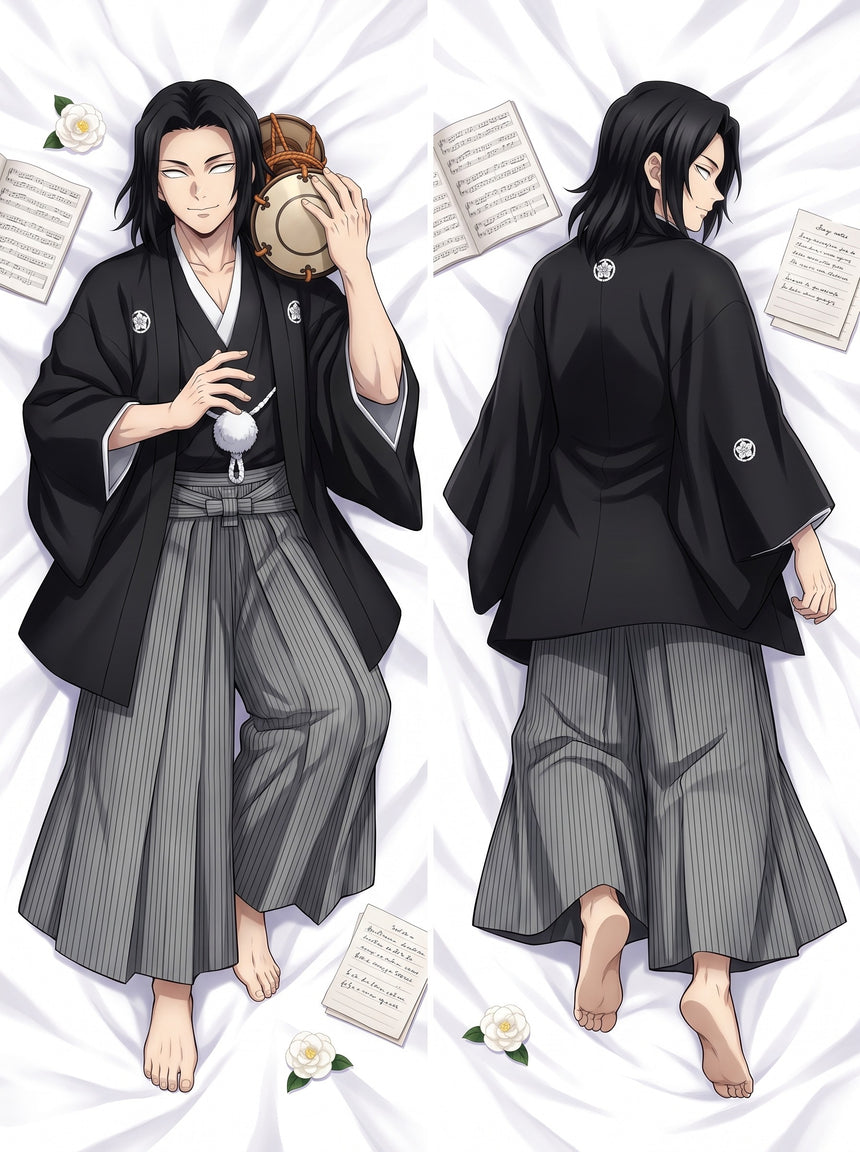 Kyogai Mänsklig Tsuzumispelare Formell Kimono Dakimakura