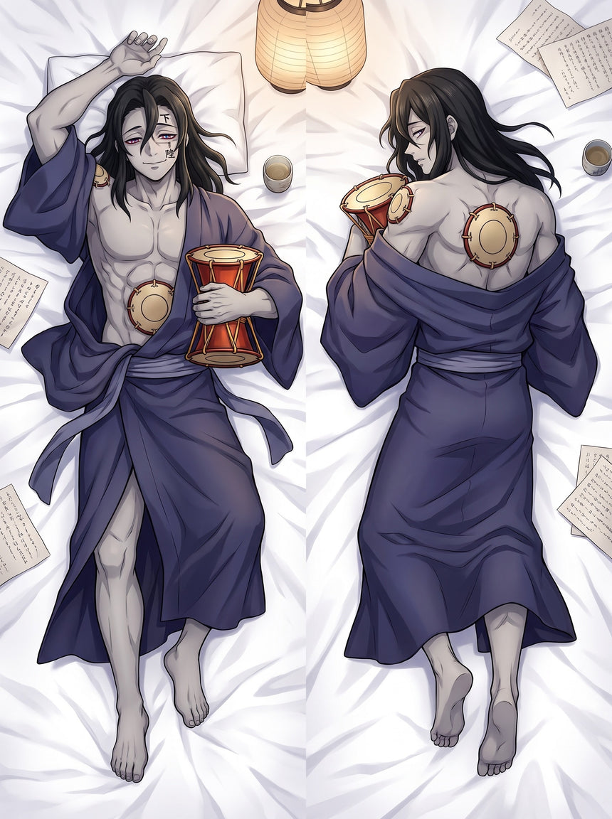 Kyogai Lös Indigoblå Yukata Dakimakura