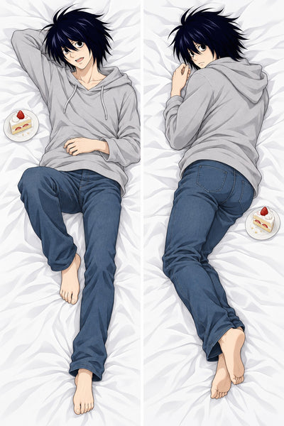 L Lawliet Grå Hoodie Dakimakura