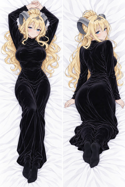 Lucifer Svart Sammetsklänning Dakimakura