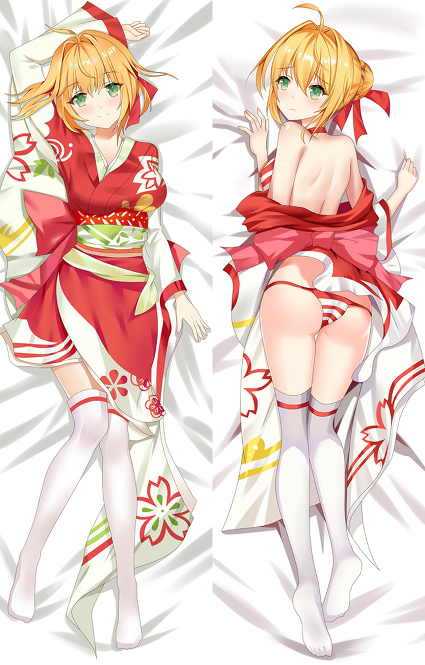 Nero Claudius Blommig Kimono Dakimakura