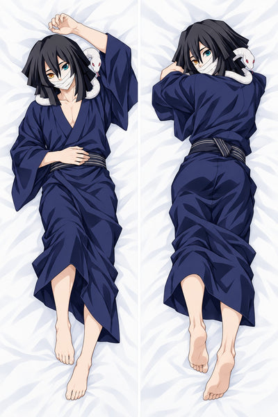 Obanai Iguro Marinblå Yukata Dakimakura