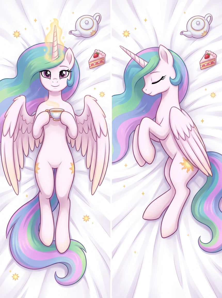 Princess Celestia Solsken med Te och Tårta Dakimakura