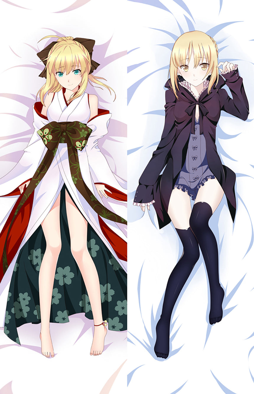 Saber Vit Kimono och Svart Rock Dakimakura