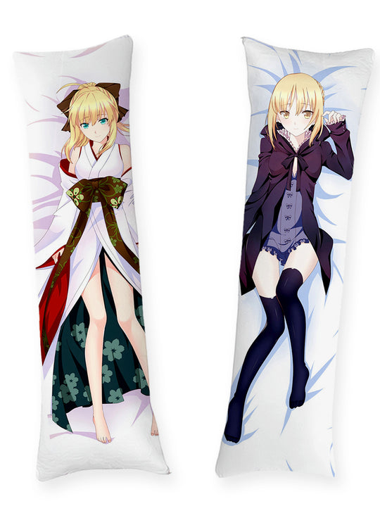 Saber Vit Kimono och Svart Kappa Dakimakura