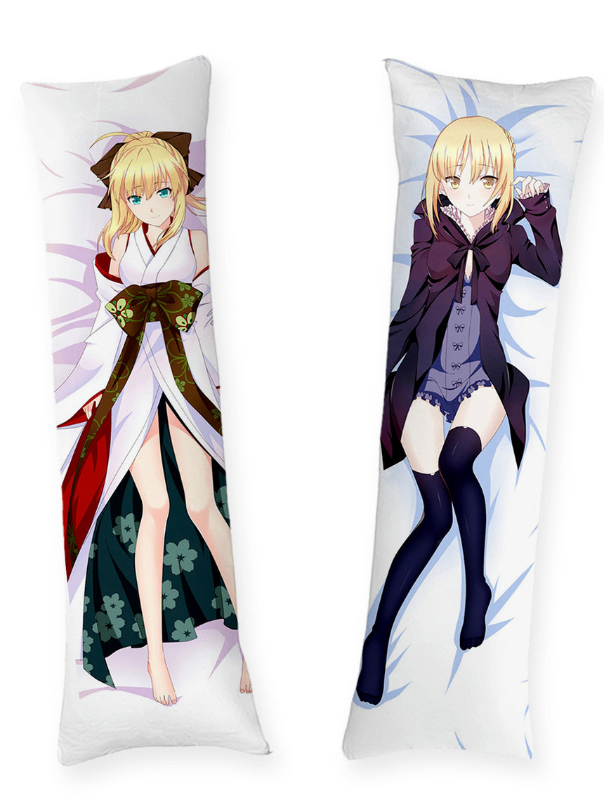 Saber Vit Kimono och Svart Kappa Dakimakura