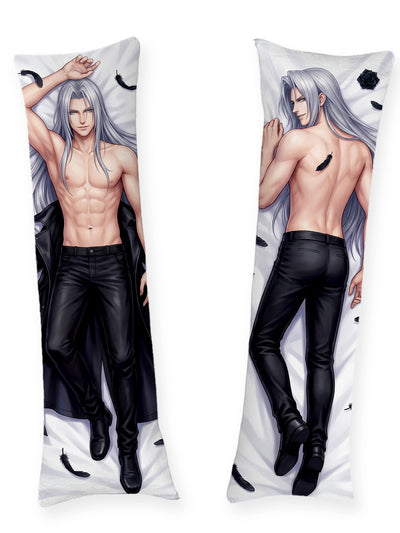 Sephiroth Barbröstad Svarta Fjädrar Dakimakura