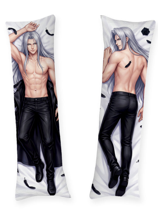 Sephiroth Bar Överkropp Svarta Fjädrar Dakimakura