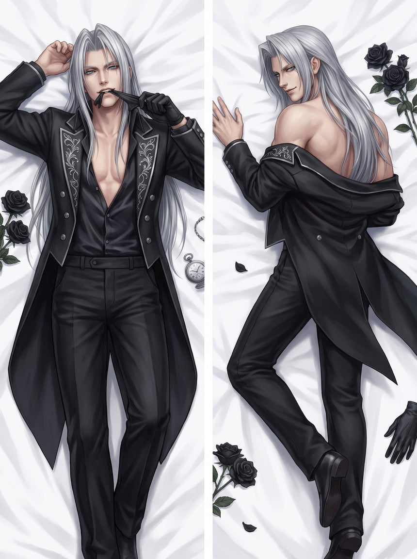 Sephiroth Midnattsgala Öppen Krage Dakimakura