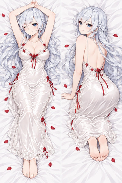 Snow White Vit Ros Slipklänning Dakimakura