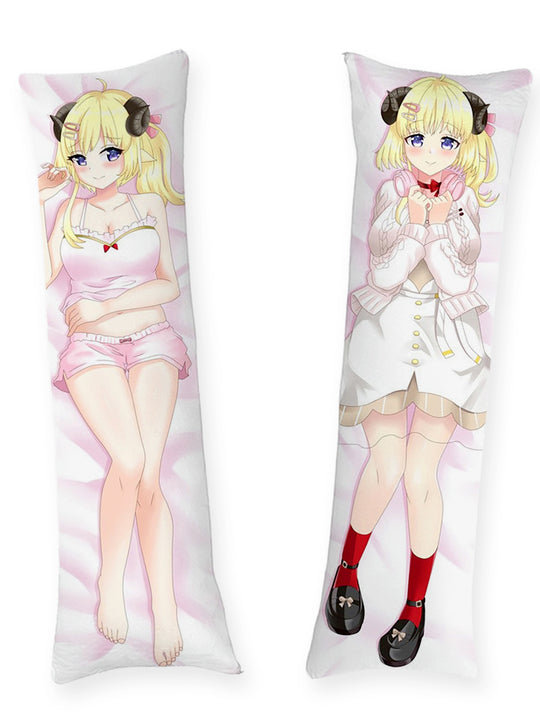 Tsunomaki Watame Pyjamas och Vit Klänning Dakimakura