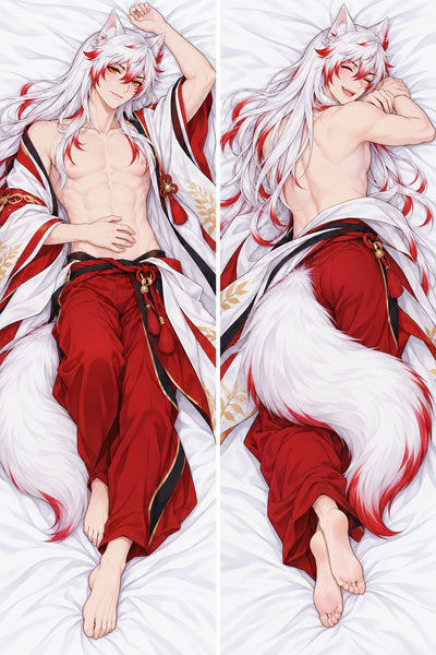 Youko Öppen Vit Kimono Dakimakura